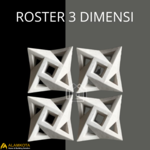 Roster Beton 3Dimensi minimalis 20×20