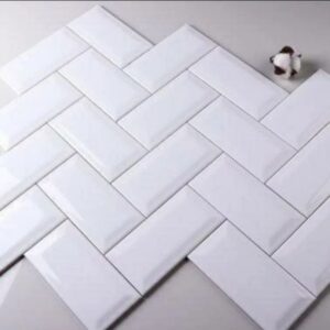 Keramik Dinding Mulia Bevel White 10cm x 30cm